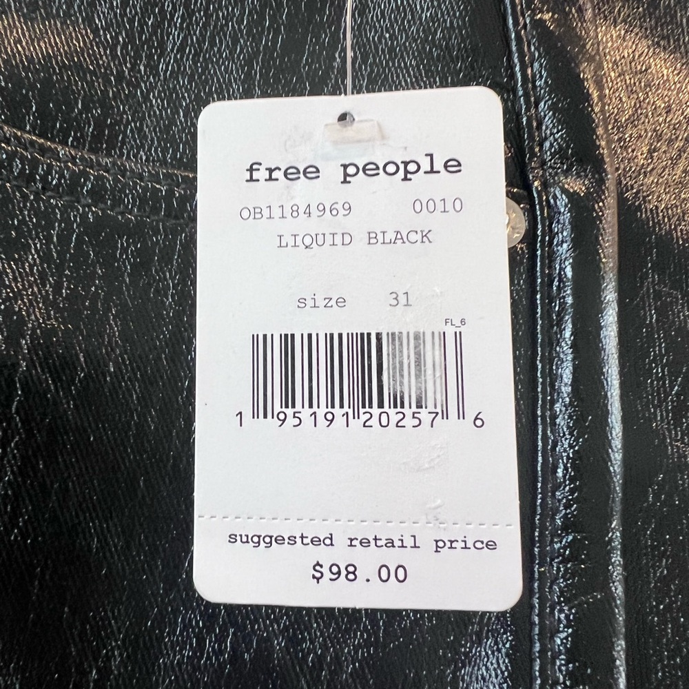 Free People Liquid Black Pleather Pants - Picture 5 of 5